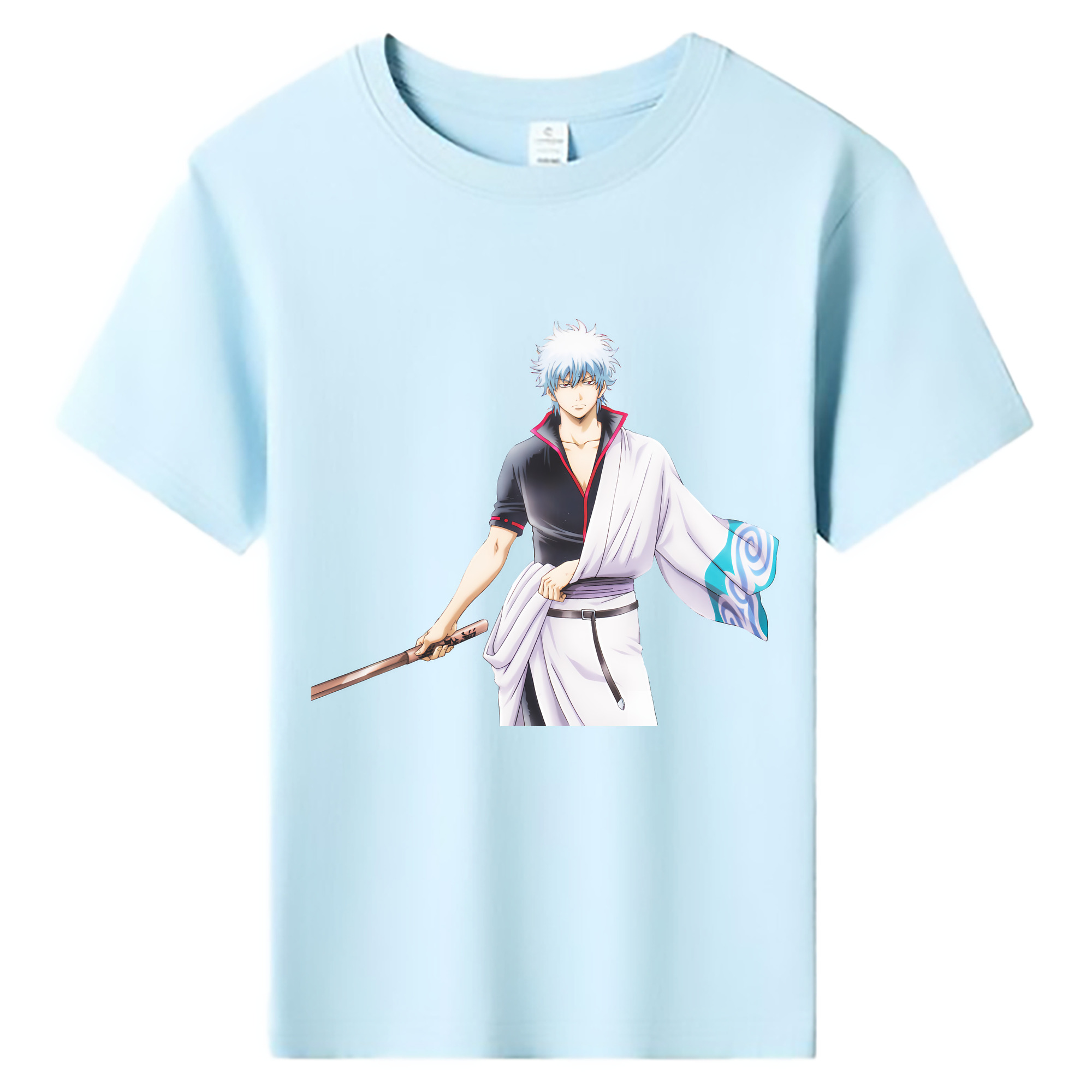 （画像用） ぎんたま 坂田銀時（さかたぎんとき） 神楽 志村新八（しむら しんぱち） GINTAMA Sakata Gintoki Kagura Shimura Shinpachi 綿100％キッズTシャツ（フロントプリント）